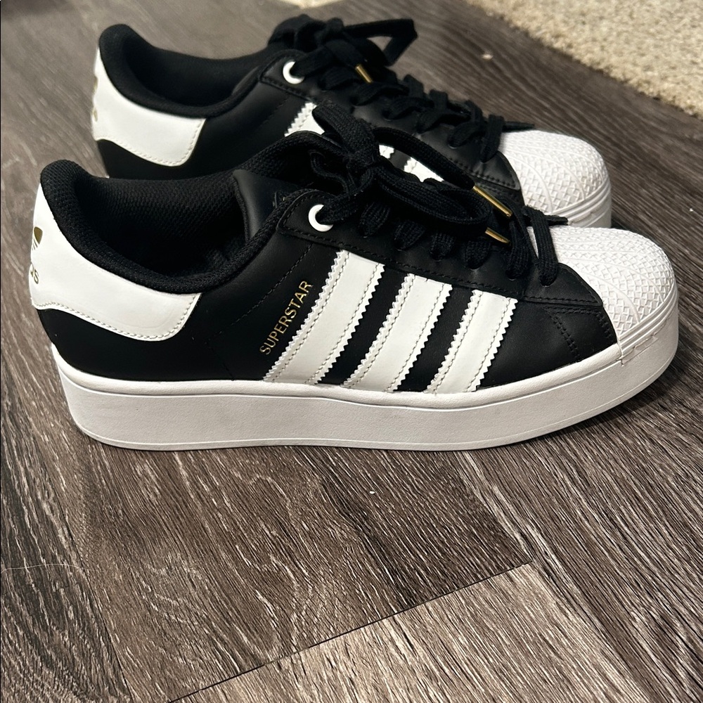 adidas Black and White Athletic Shoes - Picture 2 of 3